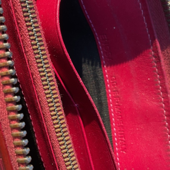 Bally Red Embossed Zip Wallet - Picture 12 of 15